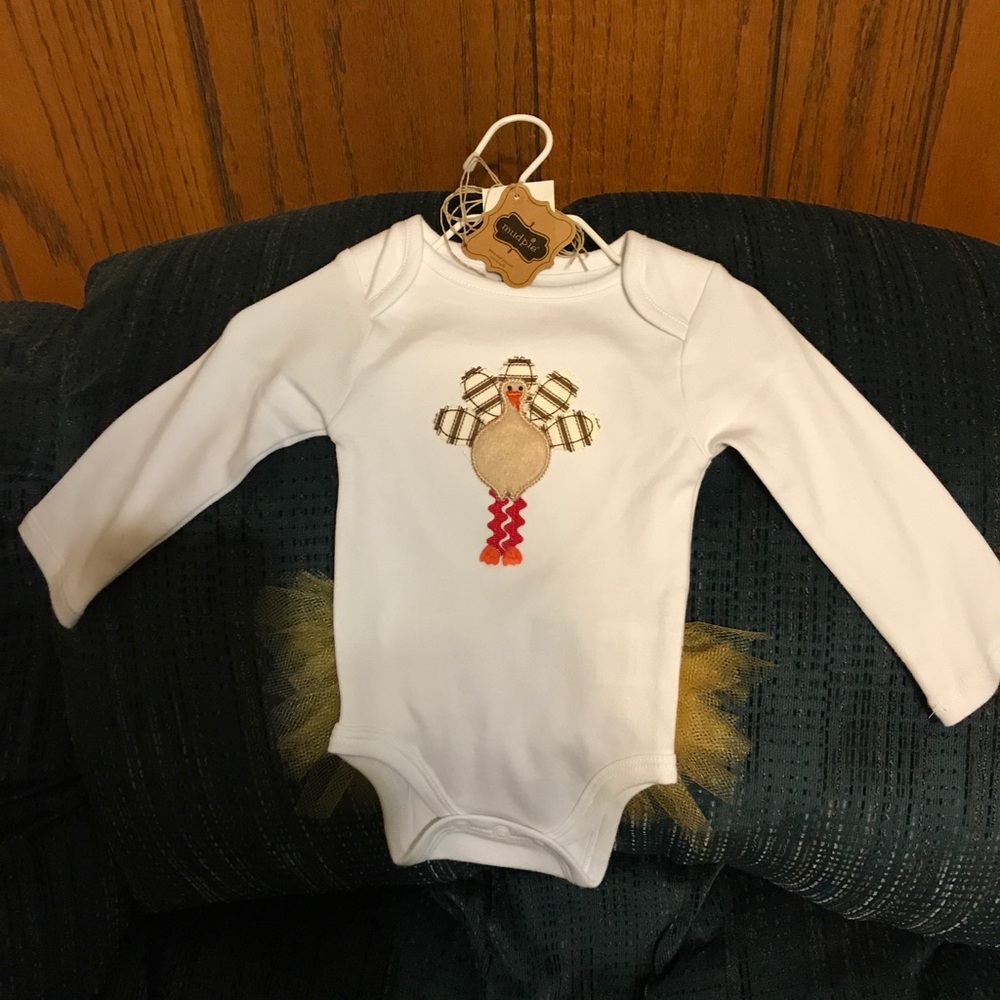 Baby Girl Turkey tutu crawler